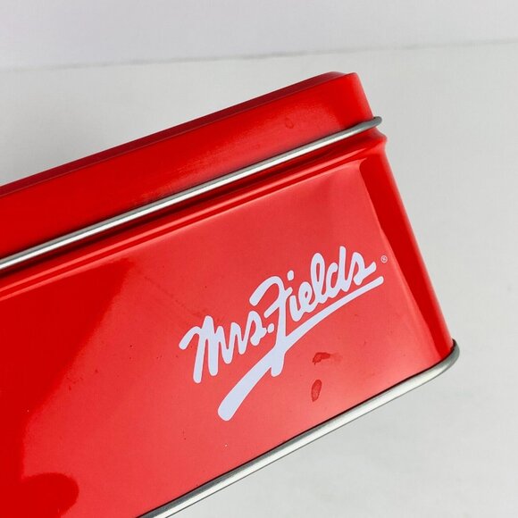 Mrs Fields Cookie Square Tin With Lid Container Advertising Collectible Item - Picture 7 of 8